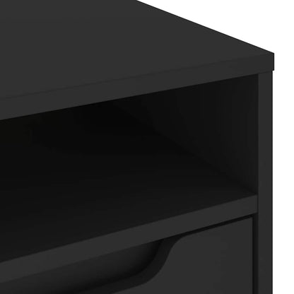 Tv-meubel VISNES 100x40x38 cm bewerkt hout zwart