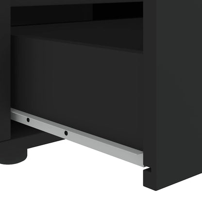 Tv-meubel VISNES 100x40x38 cm bewerkt hout zwart