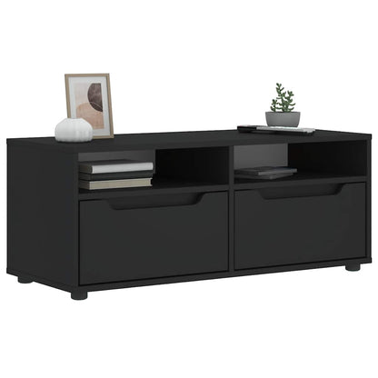 Tv-meubel VISNES 100x40x38 cm bewerkt hout zwart