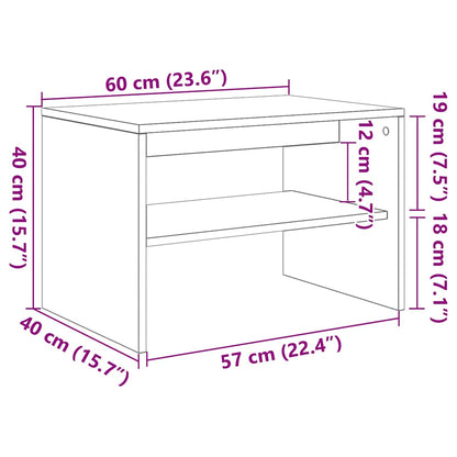 Tv-meubel 60x40x40 cm bewerkt hout betongrijs