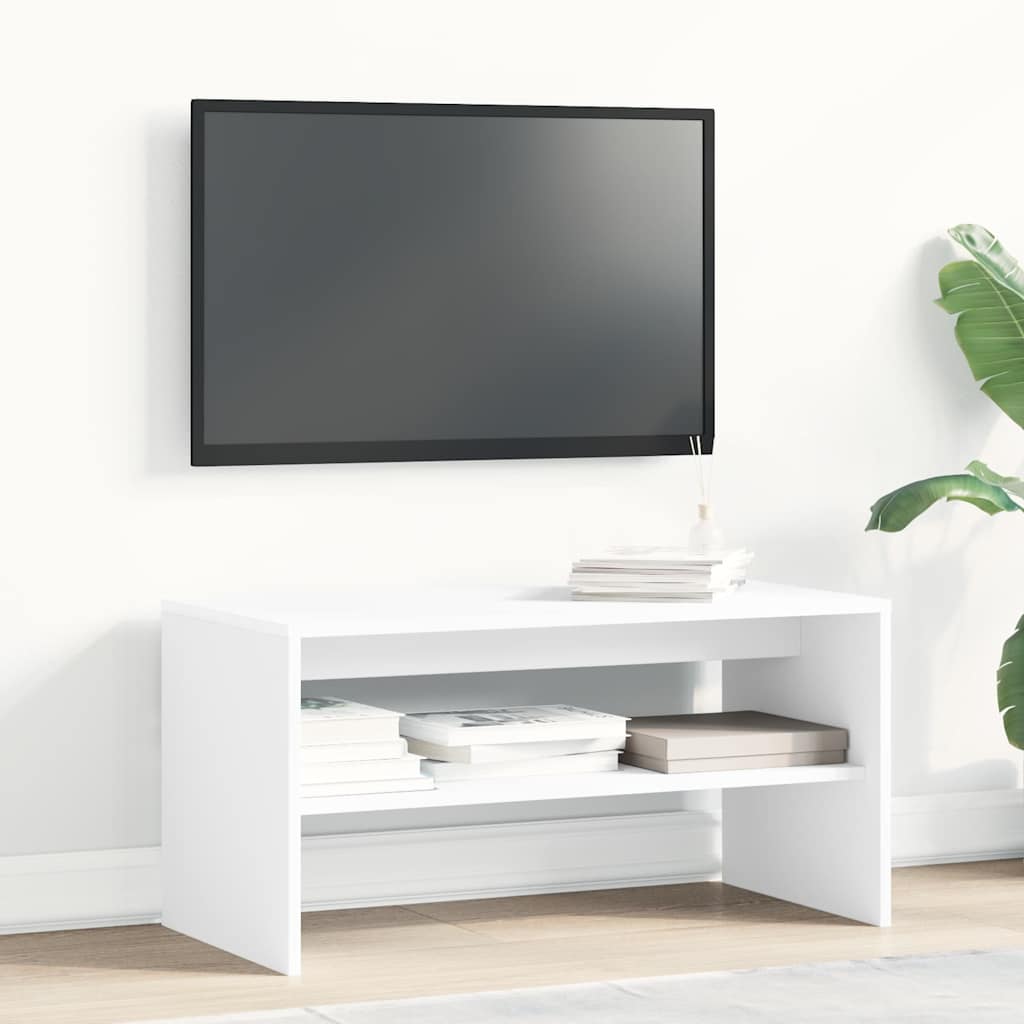 Tv-meubel 80x40x40 cm bewerkt hout wit