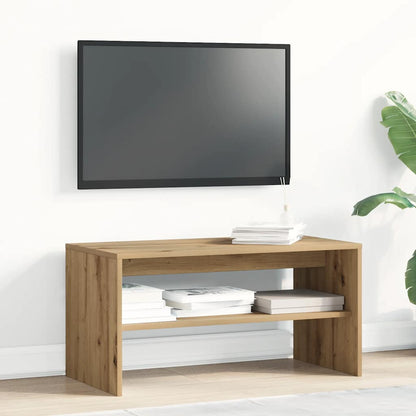 Tv-meubel 80x40x40 cm bewerkt hout artisanaal eikenkleur