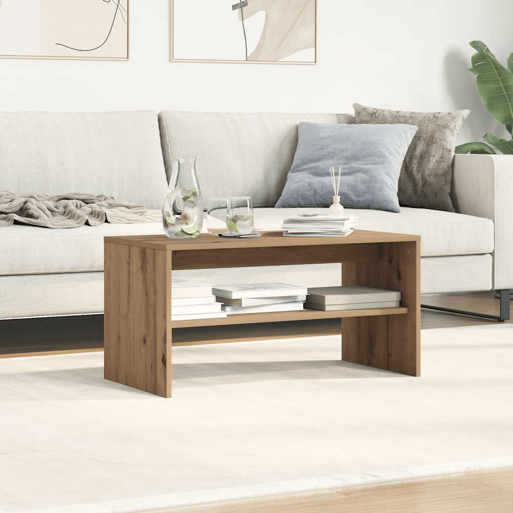 Tv-meubel 80x40x40 cm bewerkt hout artisanaal eikenkleur