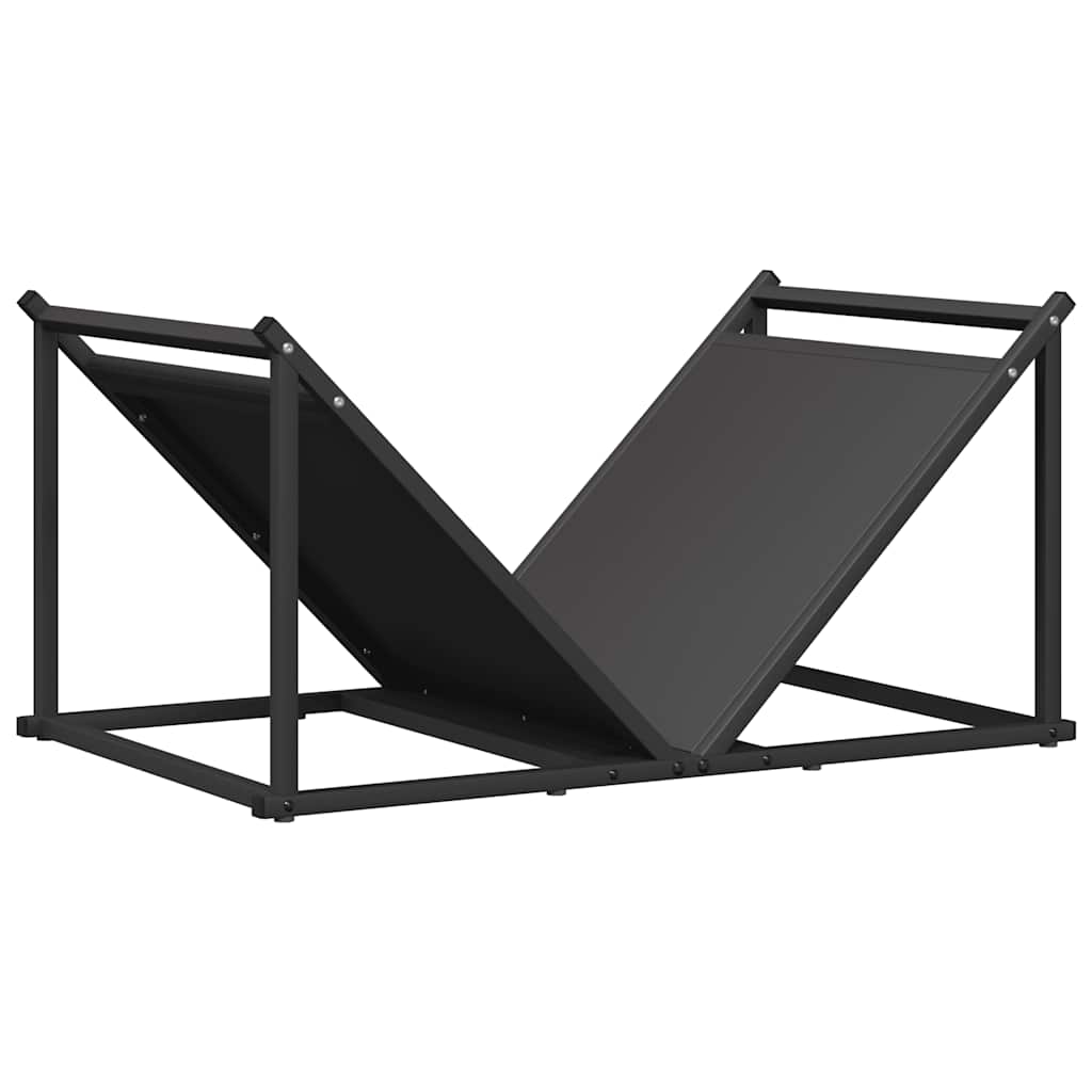 Brandhoutrek 70x43x34,5 cm koudgewalst staal zwart