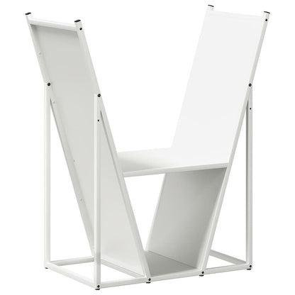 Brandhoutrek 69,5x35x81 cm koudgewalst staal wit
