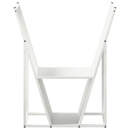 Brandhoutrek 69,5x35x81 cm koudgewalst staal wit