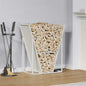 Brandhoutrek 69,5x35x81 cm koudgewalst staal wit