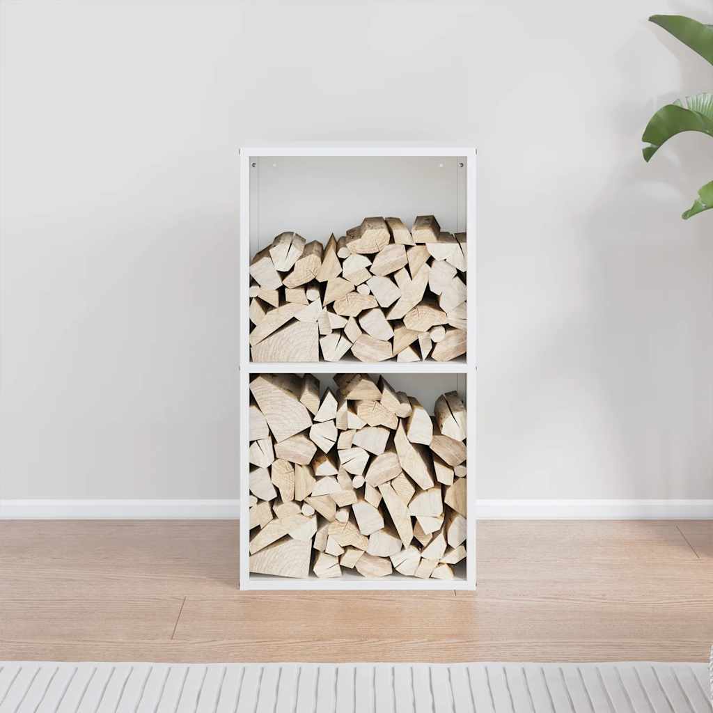 Brandhoutrek 40x30x75 cm koudgewalst staal wit