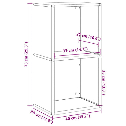 Brandhoutrek 40x30x75 cm koudgewalst staal wit
