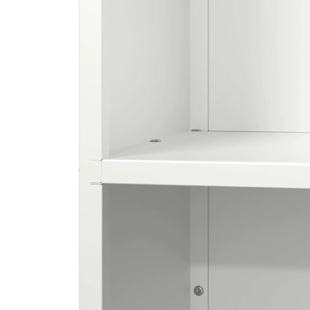 Brandhoutrek 40x30x75 cm koudgewalst staal wit