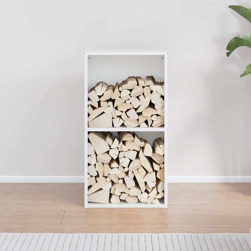 Brandhoutrek 40x30x75 cm koudgewalst staal wit