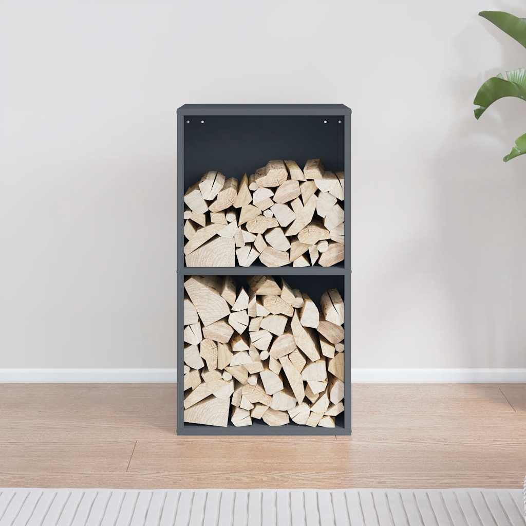 Brandhoutrek 40x30x75 cm koudgewalst staal antracietkleurig