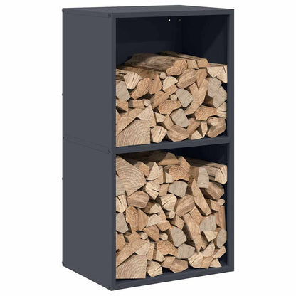 Brandhoutrek 40x30x75 cm koudgewalst staal antracietkleurig