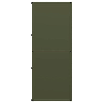Brandhoutrek 40x30x75 cm koudgewalst staal olijfgroen