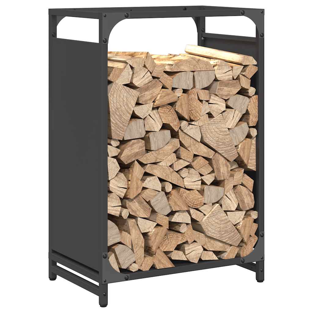 Brandhoutrek 44x28x65 cm koudgewalst staal zwart