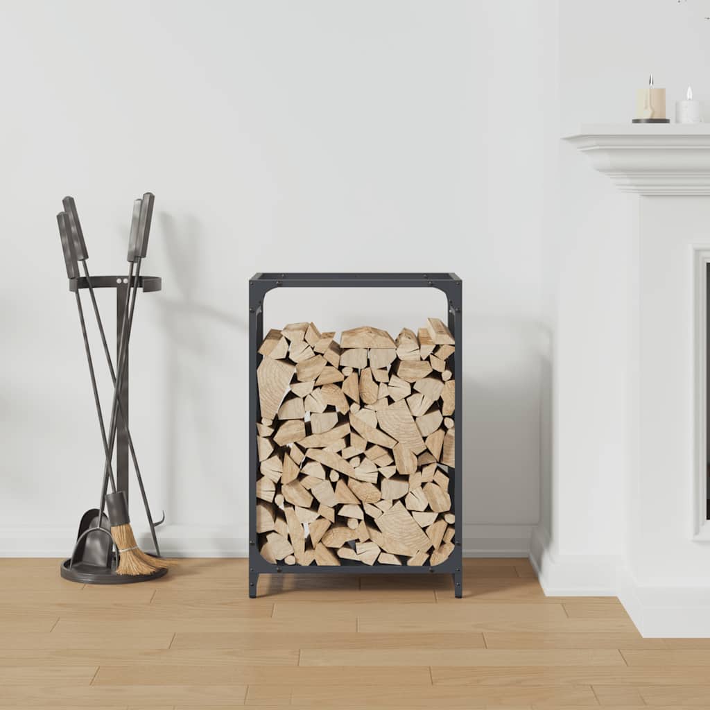 Brandhoutrek 44x28x65 cm koudgewalst staal antracietkleurig