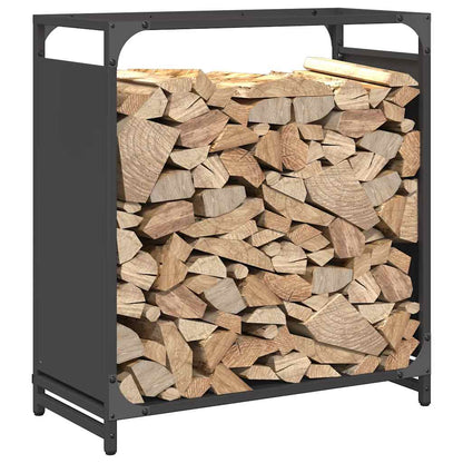 Brandhoutrek 60x28x65 cm koudgewalst staal zwart