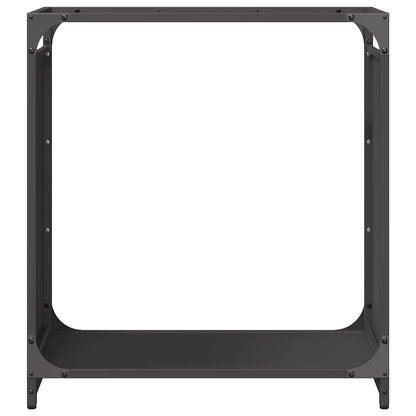 Brandhoutrek 60x28x65 cm koudgewalst staal zwart