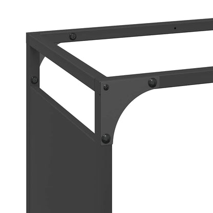 Brandhoutrek 60x28x65 cm koudgewalst staal zwart