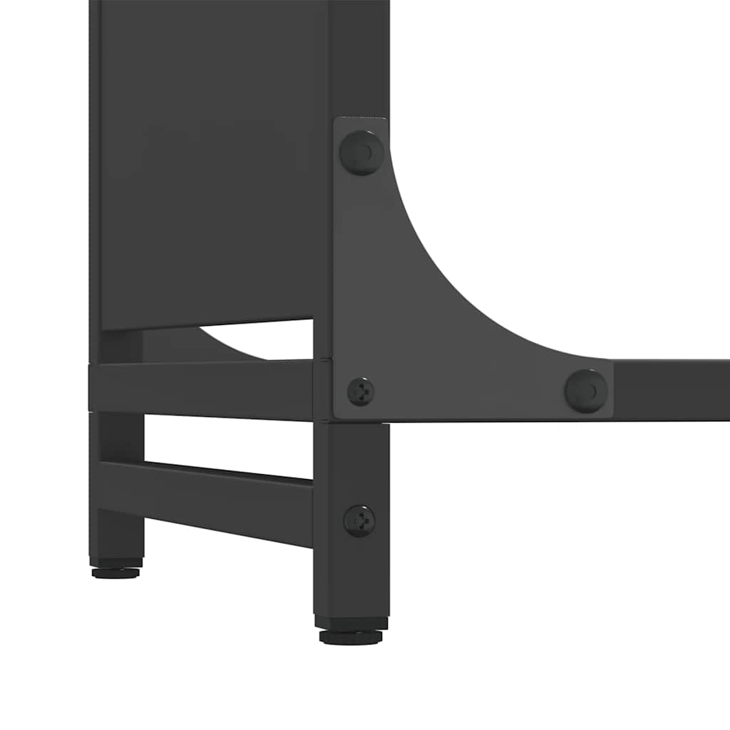 Brandhoutrek 60x28x65 cm koudgewalst staal zwart