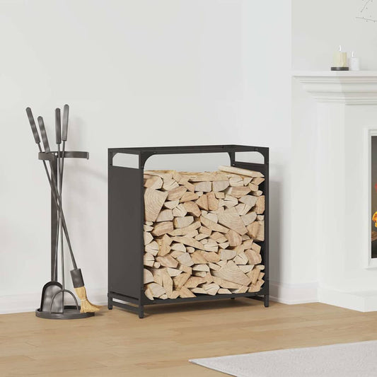 Brandhoutrek 60x28x65 cm koudgewalst staal zwart