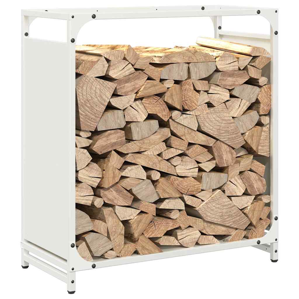 Brandhoutrek 60x28x65 cm koudgewalst staal wit