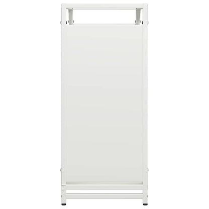 Brandhoutrek 60x28x65 cm koudgewalst staal wit