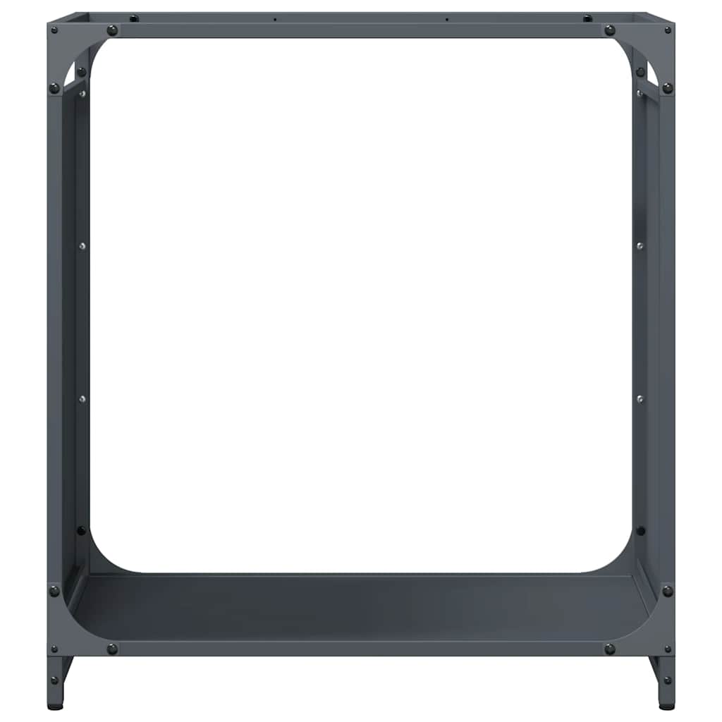 Brandhoutrek 60x28x65 cm koudgewalst staal antracietkleurig