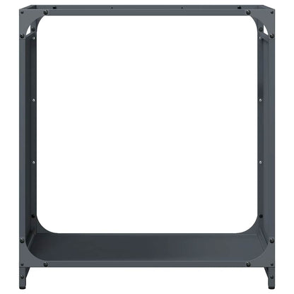 Brandhoutrek 60x28x65 cm koudgewalst staal antracietkleurig