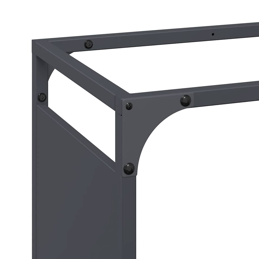 Brandhoutrek 60x28x65 cm koudgewalst staal antracietkleurig