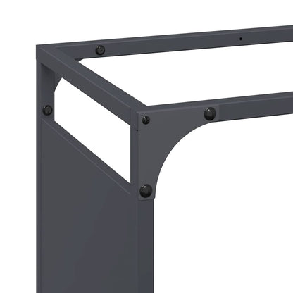 Brandhoutrek 60x28x65 cm koudgewalst staal antracietkleurig