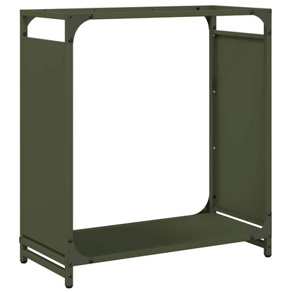 Brandhoutrek 60x28x65 cm koudgewalst staal olijfgroen