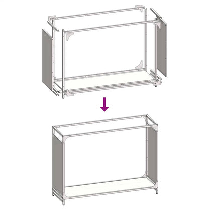 Brandhoutrek 90x28x65 cm koudgewalst staal zwart