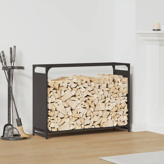 Brandhoutrek 90x28x65 cm koudgewalst staal zwart