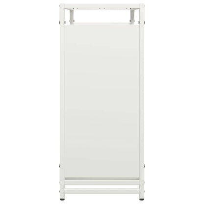 Brandhoutrek 90x28x65 cm koudgewalst staal wit