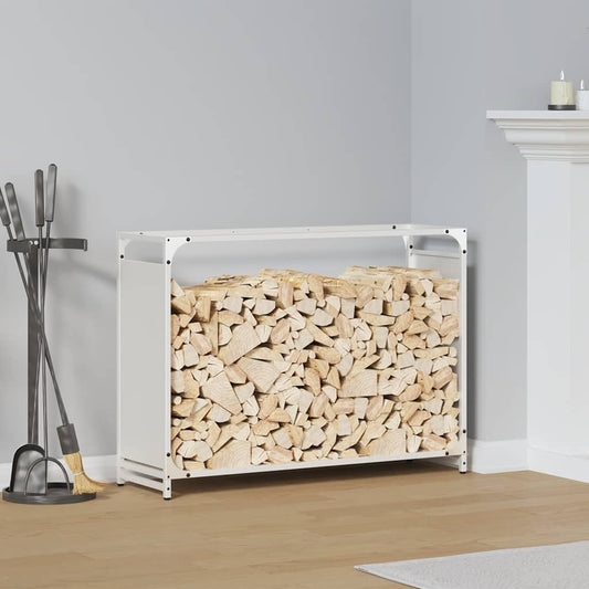 Brandhoutrek 90x28x65 cm koudgewalst staal wit