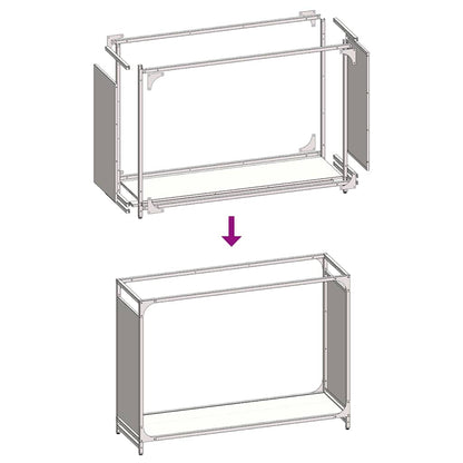 Brandhoutrek 90x28x65 cm koudgewalst staal antracietkleurig
