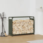 Brandhoutrek 90x28x65 cm koudgewalst staal olijfgroen