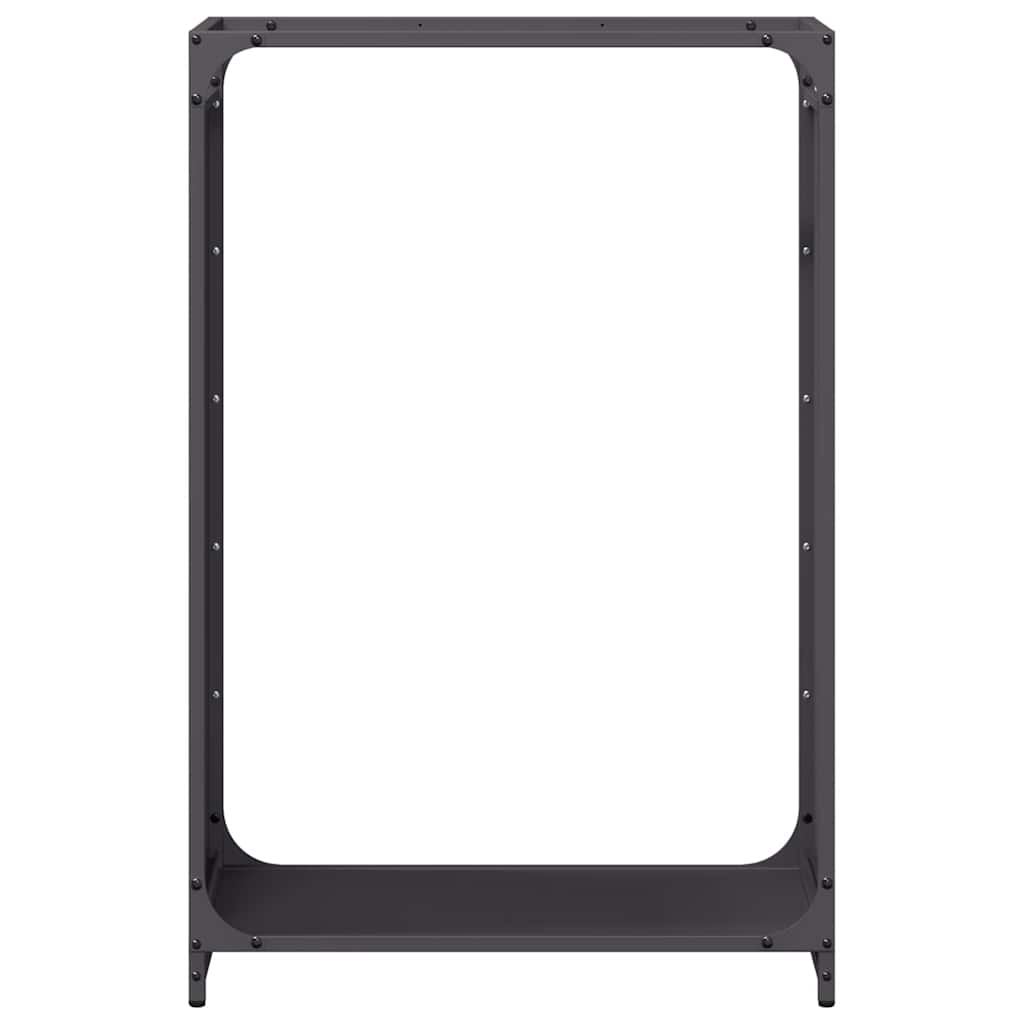 Brandhoutrek 60x28x90 cm koudgewalst staal zwart