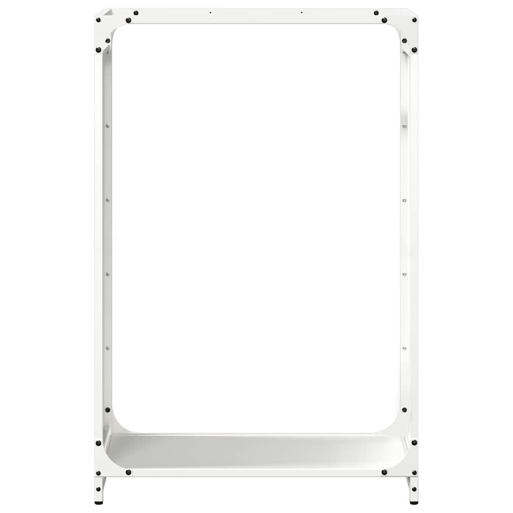 Brandhoutrek 60x28x90 cm koudgewalst staal wit