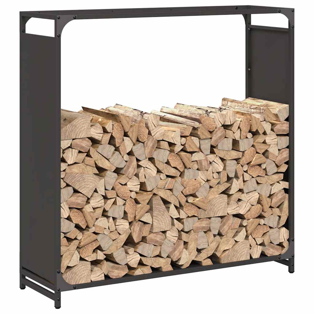 Brandhoutrek 90x28x90 cm koudgewalst staal zwart