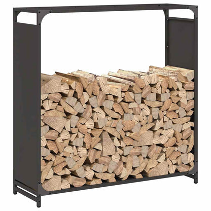 Brandhoutrek 90x28x90 cm koudgewalst staal zwart