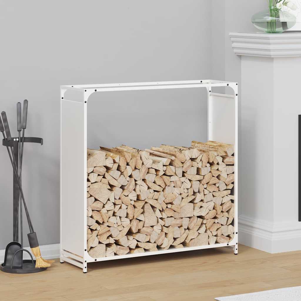 Brandhoutrek 90x28x90 cm koudgewalst staal wit