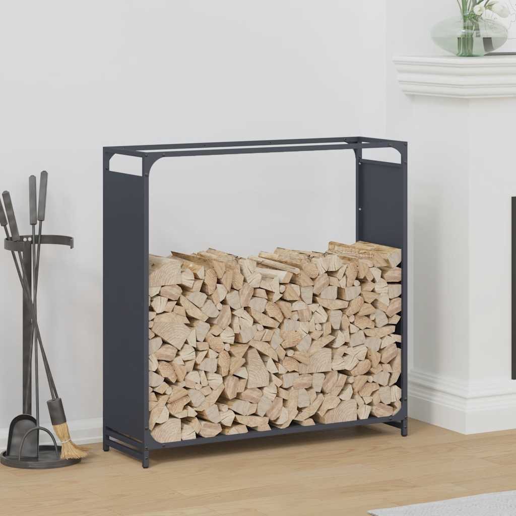 Brandhoutrek 90x28x90 cm koudgewalst staal antracietkleurig