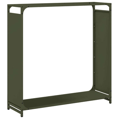 Brandhoutrek 90x28x90 cm koudgewalst staal olijfgroen