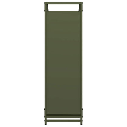 Brandhoutrek 90x28x90 cm koudgewalst staal olijfgroen
