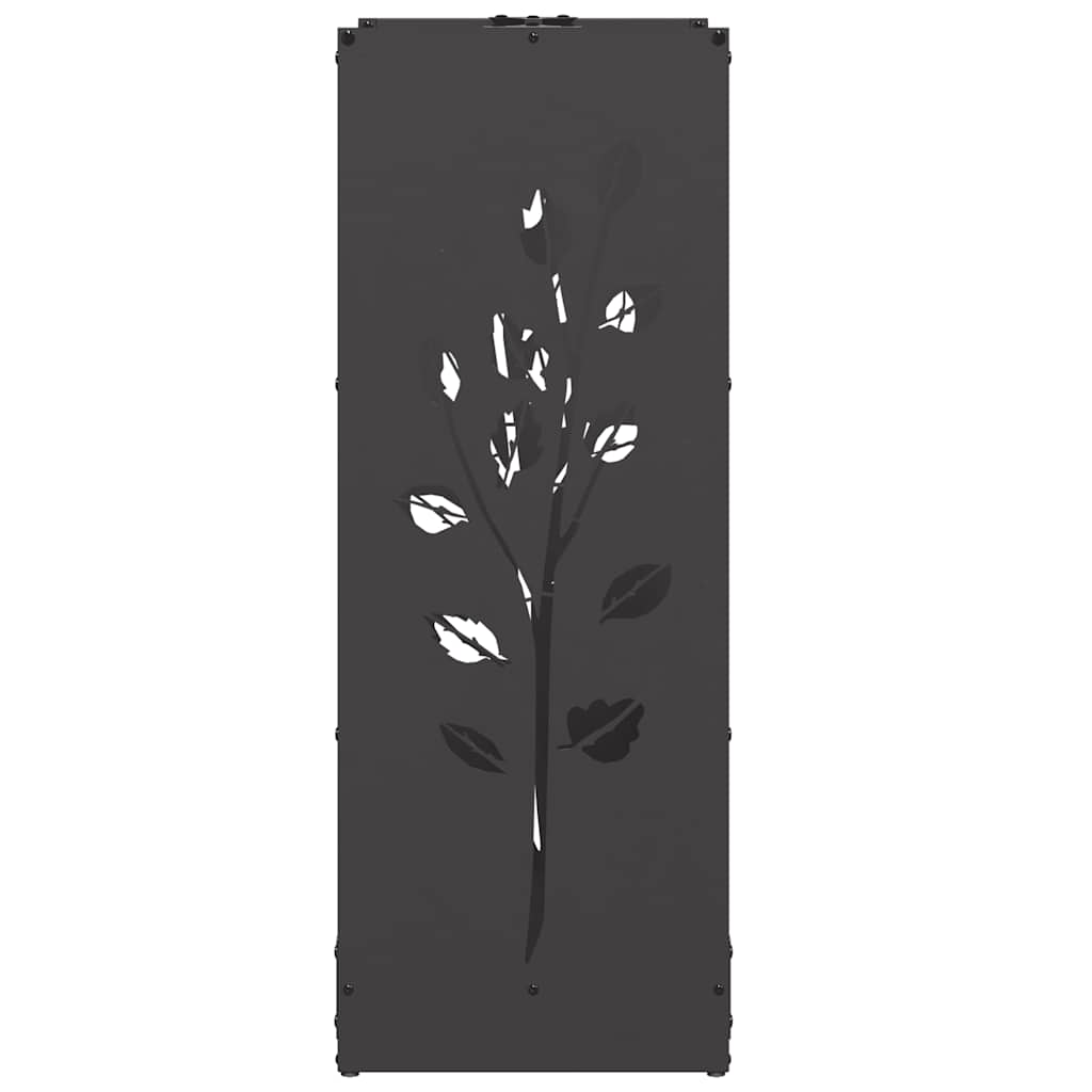 Brandhoutrek 40x30x80 cm koudgewalst staal zwart