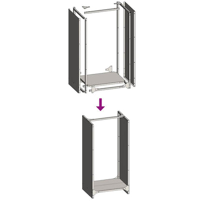 Brandhoutrek 40x30x80 cm koudgewalst staal wit