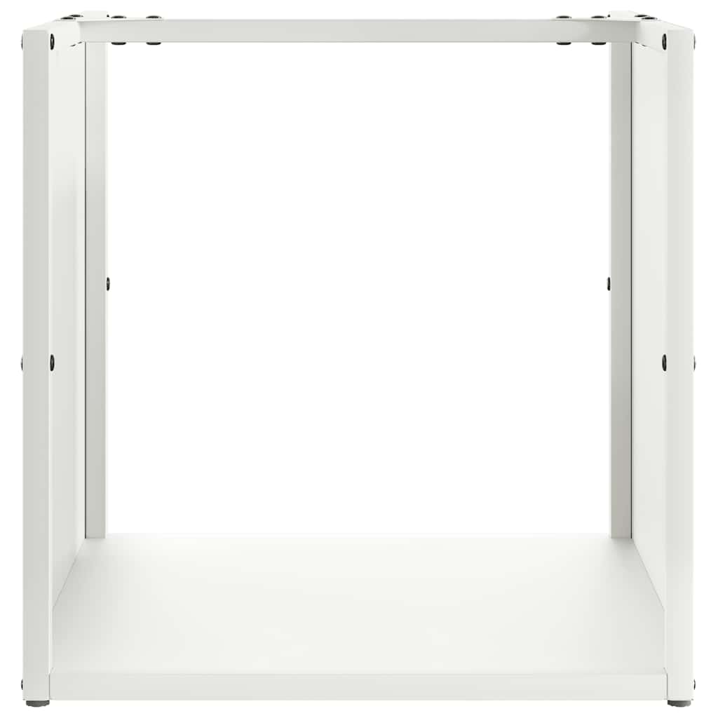 Brandhoutrek 40x40x40 cm koudgewalst staal wit