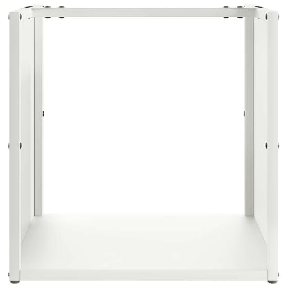 Brandhoutrek 40x40x40 cm koudgewalst staal wit